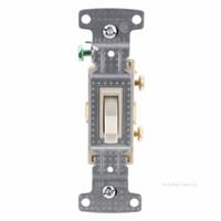 Hubbell RESIDENTIAL Lt Almond Single Pole Toggle Light Switch 15A Bulk RS115LA