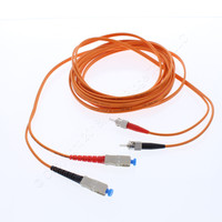 5M Leviton Fiber Optic Patch Cable Cord ST SC 62.5 Micron Duplex Multimode CTD62-05M
