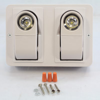 New White AstraLite L.E.D. Remote Dual Heads Emergency Lights LG-LED-REM-2H-W-6