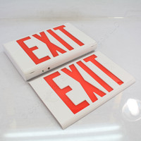 New AstraLite Universal Thermoplastic LED Exit Sign Red Letter 12.6" LG-U-R-W-EM