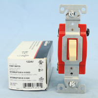 Cooper Ivory INDUSTRIAL Grade 4-WAY Toggle Wall Light Switch 20A Back & Side Wired 1224V