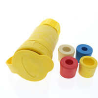 New Cooper Yellow Watertight Thermoplastic Locking Connector 3-Pole 3-Wire Non-Grounding Non-NEMA 30A 125/250V 3333CW