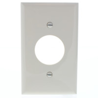 Cooper UNBREAKABLE Thermoplastic Lt Almond Standard Single Gang 1.406" Hole Receptacle Wallplate Cover 5131LA