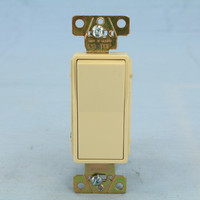 Cooper Ivory Single Pole Decorator Rocker Switches 20A 347V Back & Side Wired AHDECB120I3