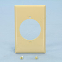 Cooper Ivory Nylon Single Gang 2.15" Hole Mid-Size Power Outlet Wallplate 5068V