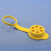 Cooper Yellow Elastomeric Industrial 20A Locking Receptacle Watertight Closure Cap  AH20CW