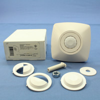 Cooper White Ceiling Microset 2-Way Sensor PIR Surface Mount up to 450 ft w/Relay AHOMC-P-0450-R