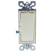 Cooper Light Almond Single Pole Decorator Rocker Wall Light Switch 15A 120/277V 6501LA