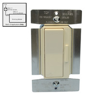 Cooper Almond Single Pole/3-Way Preset Decorator Fluorescent Dimmer 8A 120V Mark 10 Ambistar Tu-Wire DF8AP-A