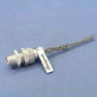 New Cooper Industrial Grade Stainless Steel Mesh Industrial Delux Grip Strain Relief Cord .312"-.375" 3/8"NPT DC000312