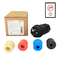 Cooper Black Back Wire Grounding Industrial Grade Watertight Locking Plug NEMA L7-20P 20A 277V 2-Pole 3-Wire L720PWBK