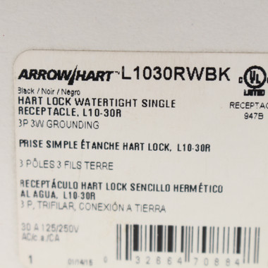 Shop Cooper Black Industrial Watertight Single Locking ... usoc wiring order 