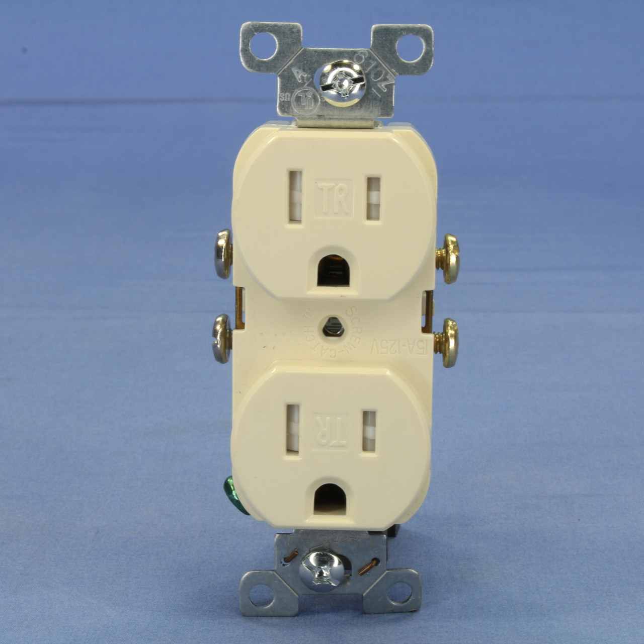 🏠 Cooper Tamper Resistant Commercial Grade Almond Straight Blade Duplex