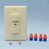 New Cooper Almond Incandescent Vacancy Sensor Dimmer 1000 Sqft Range 180� Field View 120V 600W Single Pole VS106D1-A