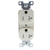 New Cooper Tamper Resistant Commercial Lt Almond Modular Duplex Receptacles NEMA 5-20R 20A 125V 2-Pole 3-Wire TRBR20LAM