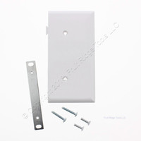 Cooper White Single Gang Blank Thermoplastic END Sectional Wallplate Cover Screw Mount STE14W