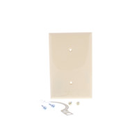 Cooper Ivory Polycarbonate UNBREAKABLE Single Gang Antimicrobial Mid-Size Strap Mounted Blank Wallplate PJ14AMV