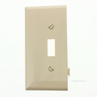 Cooper Ivory Thermoplastic Toggle Midsize Single Gang Snap Together END Sectional Wallplate Cover STE1V