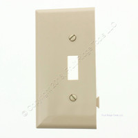 Cooper Ivory Thermoplastic Toggle Midsize Single Gang Snap Together END Sectional Wallplate Cover STE1V