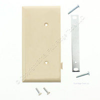 Cooper Ivory Single Gang Blank Thermoplastic END Sectional Wallplate Cover Screw Mount STE14V