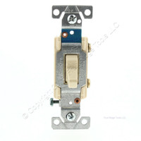 Cooper Ivory Heavy Duty Single Pole Toggle Switch Interruptor Unipolar 15A 120/277V 1240-1V