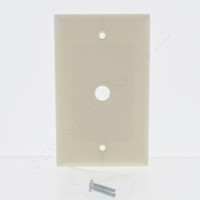 Cooper Almond Single Gang Telephone Coaxial Cable Thermoset Wallplate Cover .375" Hole 2128A