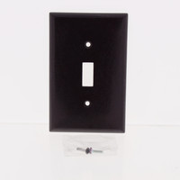 Cooper Brown Thermoset Mid-Size LARGE Single Gang Toggle Switch Wallplate Cover 2034B