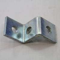 B-Line Strut Fitting 3-Hole Zinc Plated Steel Support Angle 9/16" Diameter for B22 Channel B105