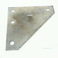 B-Line Zinc-Plated Steel 4-Hole Channel Corner Gusset Flat Plate 9/16" Mounting Hole LTD B-137