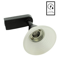 Cal Lighting Modern Black/White Track Head Low Voltage Halogen Glass Light Fixture 120V 50W HT-259-BK/WH
