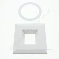 New American Lighting White Stamped Aluminum Smooth Snap On Square Trim For Epiq 4 Retrofits 5.2"L x 1"W x 5.2"H Q4-WH