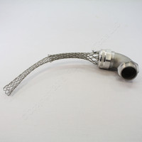 New Deluxe Strain Relief Wire Mesh Cord Grip 2" NPT 90 Degree Male DC6001562-90