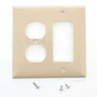 P&S Midway TrademasterJunior-Jumbo Ivory Decorator GFI UNBREAKABLE Wallplate Cover TPJ826-I