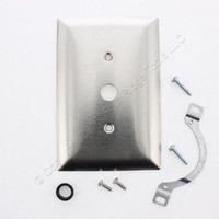 Pass and Seymour Single Gang 302/304 Non-Magnetic Stainless Steel Jumbo 13/32" Hole Wallplate SSO12