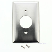Pass and Seymour 302 Stainless Steel Brushed Single Gang Junior Jumbo Receptacle Outlet Wallplate Cover 1.406 SSJ7