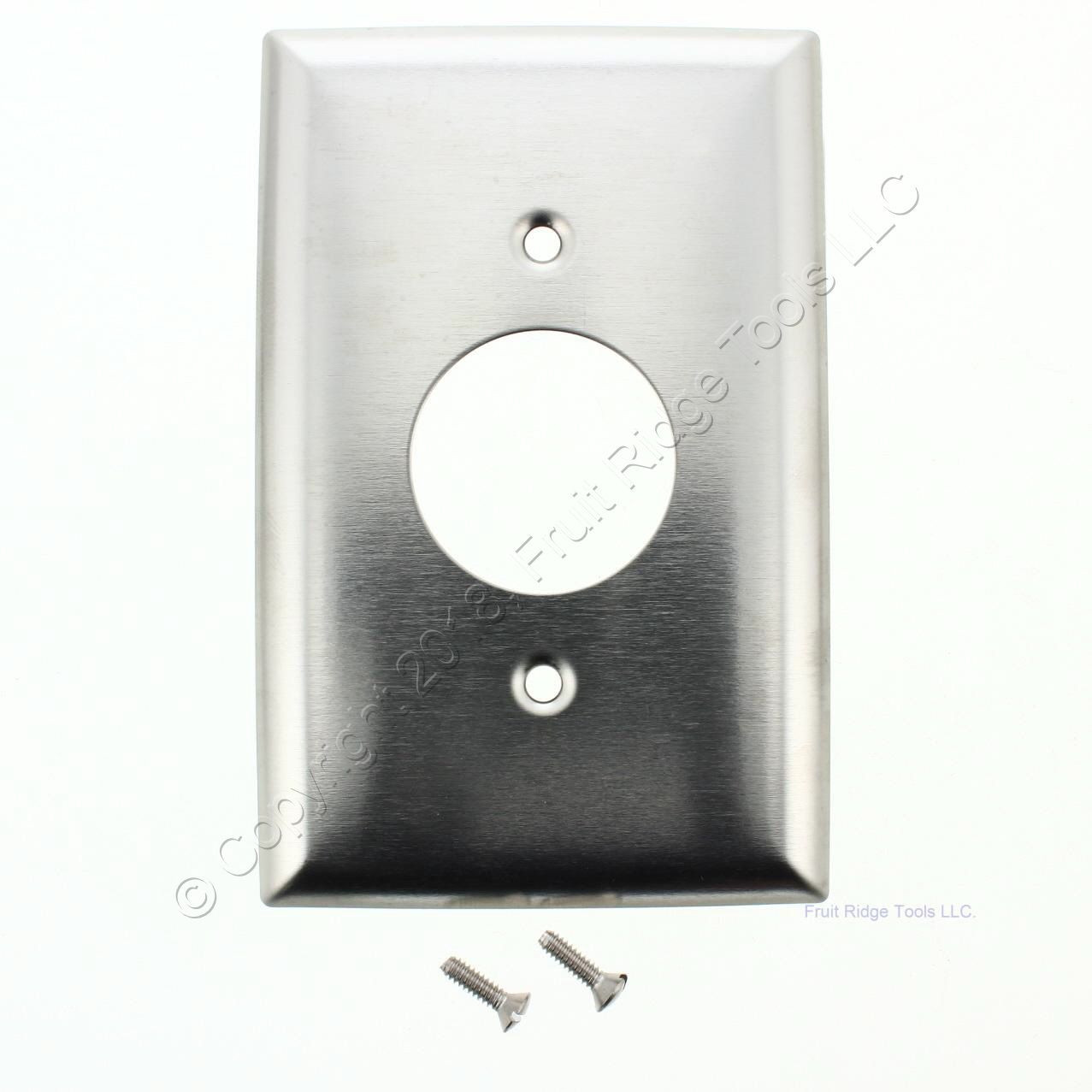 🏠 Pass and Seymour 302 Stainless Steel Brushed Single Gang Junior Jumbo Jumbo Stainless Steel Outlet Covers