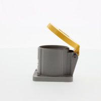 Leviton 16 Series Yellow Panel Mount Housing Plastic Automatic Closing Lid Bulk 16S31-Y