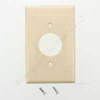 Eagle Mid-Size Ivory 1.406" Receptacle Thermoset Plastic 1-Gang Wallplate Single Outlet Cover 2031V