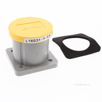 Leviton 16 Series Yellow Panel Mount Housing Plastic Automatic Closing Lid 16S31-Y
