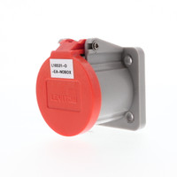 Leviton 16 Series Orange Panel Mount Housing Plastic Automatic Closing Lid Bulk 16S31-O