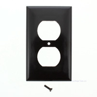 Eagle Brown 1-Gang Duplex Outlet Receptacle Cover Standard Plastic Thermoset Wall Plate 2132B