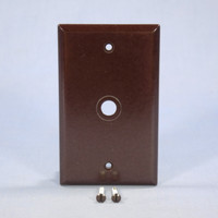 Eagle Brown Telephone Coaxial Cable Thermoset Wallplate Cover .375" Hole 2128B