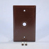 Eagle Brown Telephone Coaxial Cable Thermoset Wallplate Cover .375" Hole 2128B