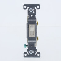 New Eaton Lt Almond Quiet Toggle Wall Light Switch Single Pole 15A Bulk 1301-7LA