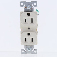 Eaton Light Almond COMMERCIAL Duplex Outlet Receptacle NEMA 5-15R 15A 125V Bulk BR15LA