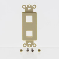 Eaton Ivory 2-Port 110 Style Decorator Mounting Strap Wallplate Cover 5522-5EV