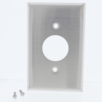 Eaton Mid-Size NON-MAG Stainless Steel 1-Gang 1.406" Receptacle Outlet Wallplate Cover 93991