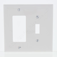 Eaton White UNBREAKABLE Toggle Switch Plate Decorator GFCI Receptacle Wallplate Cover PJ126W