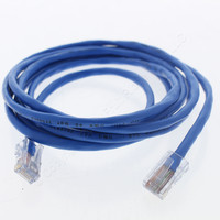 Leviton Blue Cat 5 7Ft Ethernet LAN Patch Cord Network Cable Cat5 8P8C 52455-7L