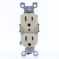 Leviton SCRATCHED Ivory Straight Blade Duplex Receptacle Outlet 5-15R 15A 125V 5248-I